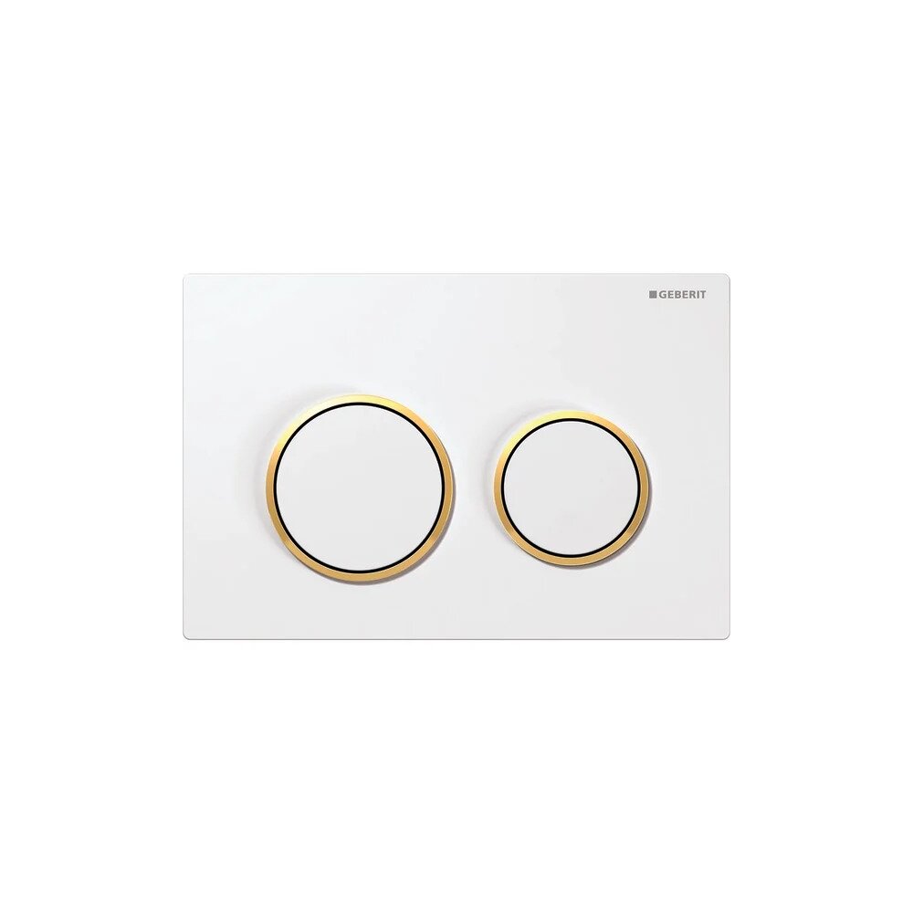 Клапа за действие Geberit Omega20 бяла/златни кольца
