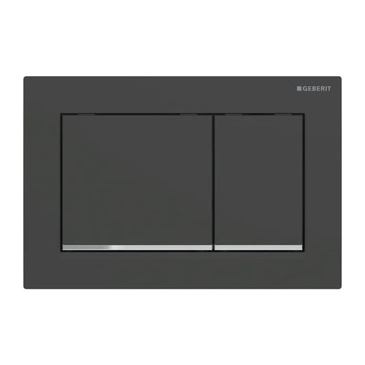 Geberit Omega30 Actuation Plate Black - Chrome
