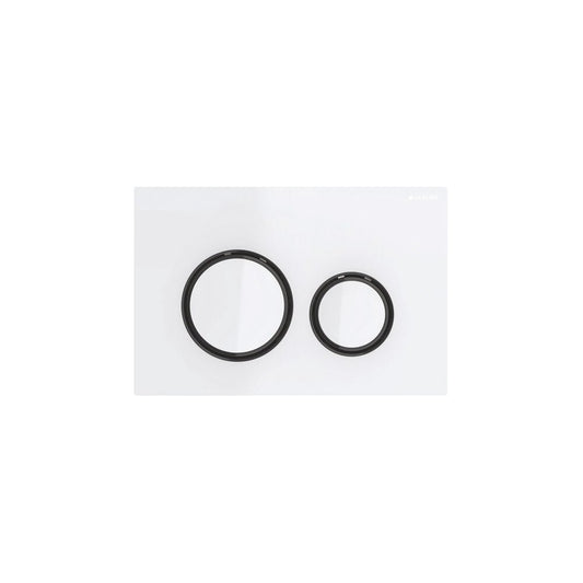 Geberit Sigma21 White Actuation Plate with Black Ring