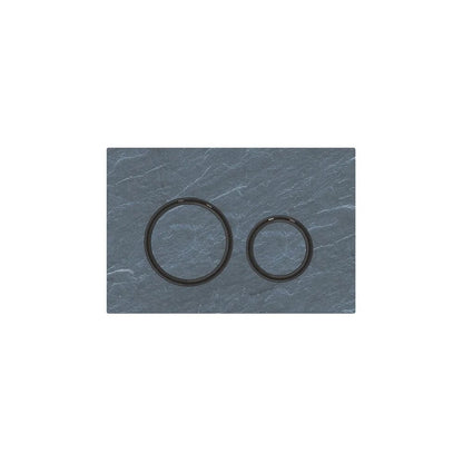 Geberit Sigma21 Slate Mustang Actuator Plate with Black Ring