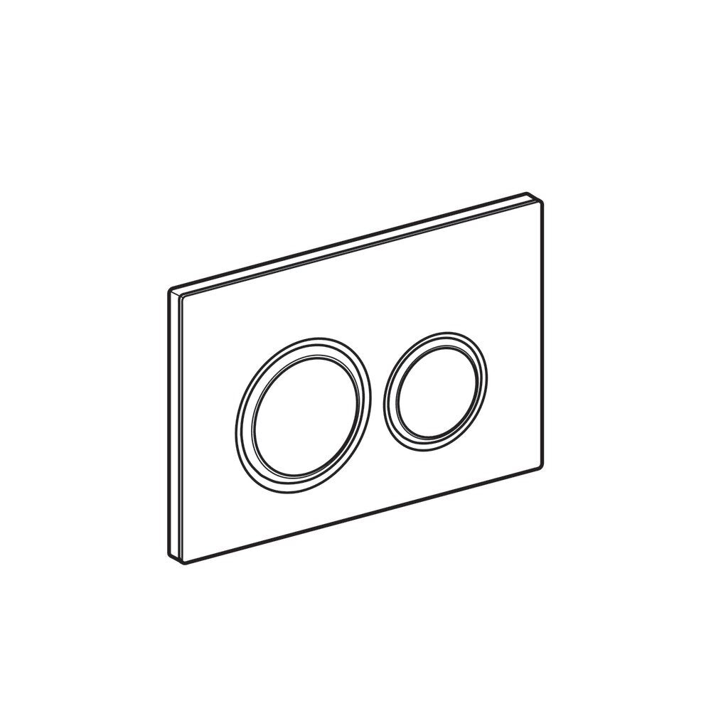 Geberit Sigma21 Slate Mustang Actuator Plate with Black Ring