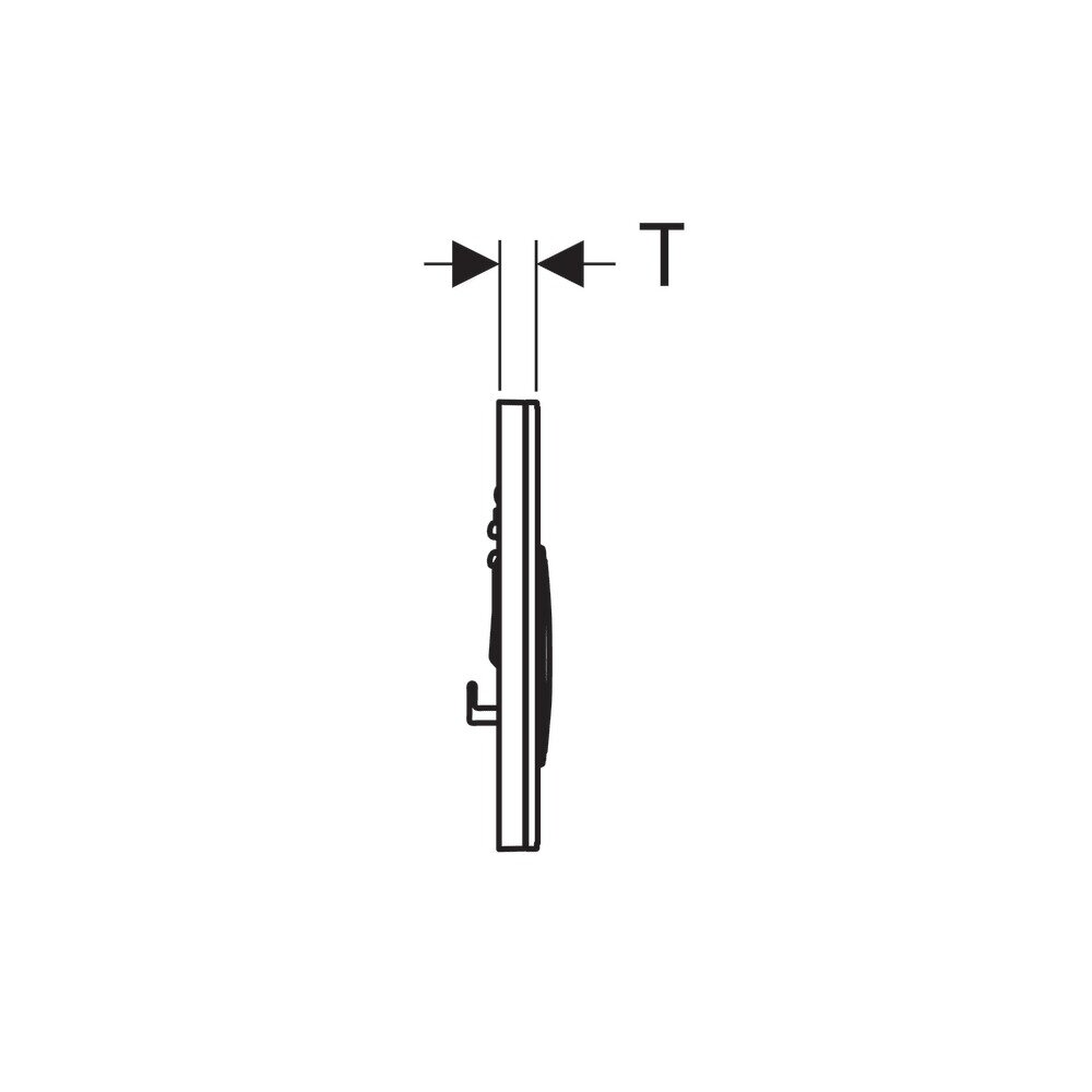 Geberit Sigma21 Slate Mustang Actuator Plate with Black Ring