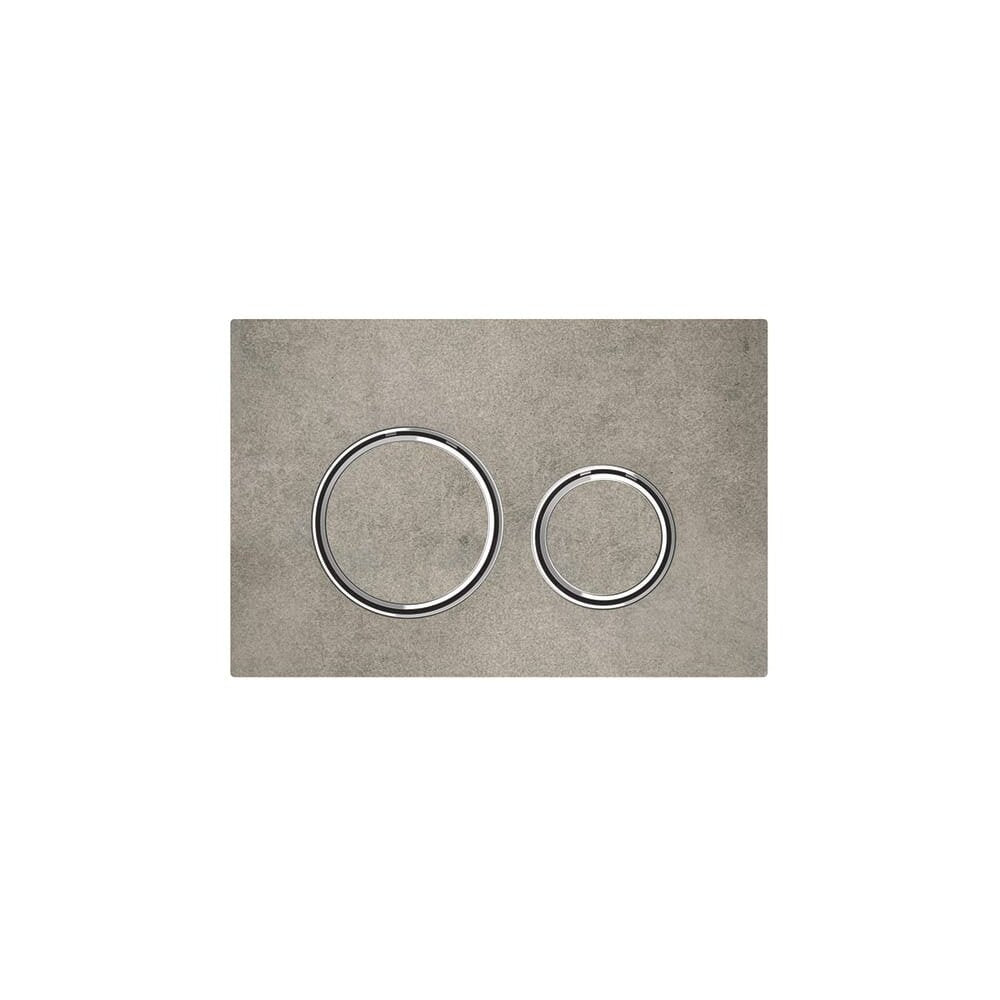 Geberit Sigma21 Actuation Plate Concrete Look/Chrome Ring