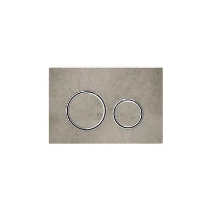 Geberit Sigma21 Actuation Plate Concrete Look/Chrome Ring
