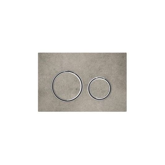 Geberit Sigma21 Actuation Plate Concrete Look/Chrome Ring