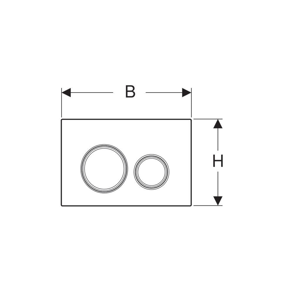Geberit Sigma21 Black/Black Ring Actuator Plate