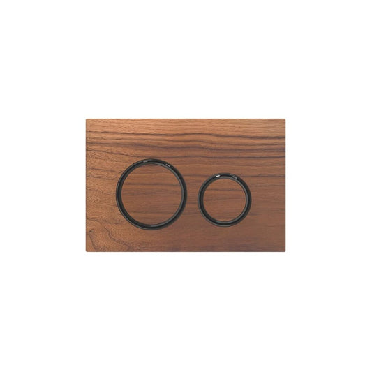 Geberit Sigma21 Actuation Plate American Walnut/Black Ring