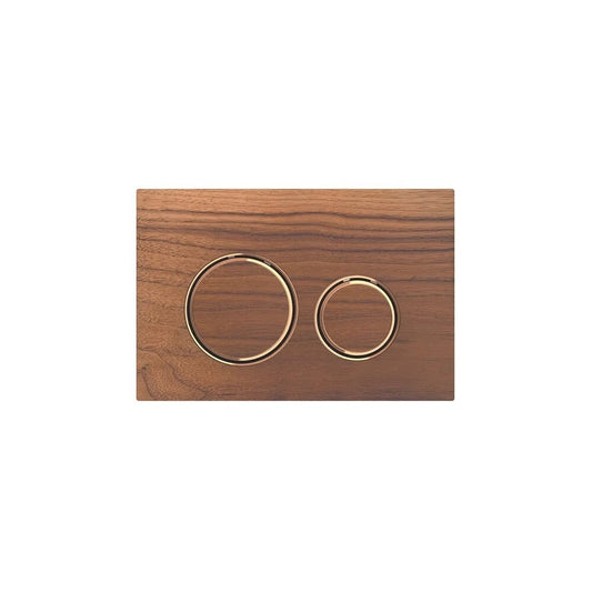 Geberit Sigma21 Actuation Plate American Walnut/Rose Gold Ring