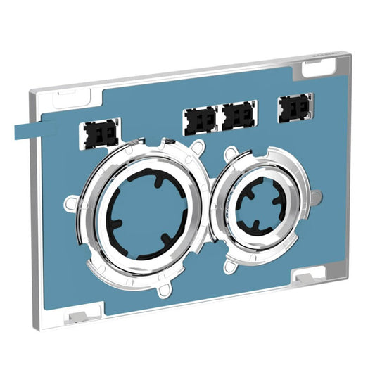 Geberit Sigma21 Customizable Actuation Plate with Round Buttons and Chrome Rings