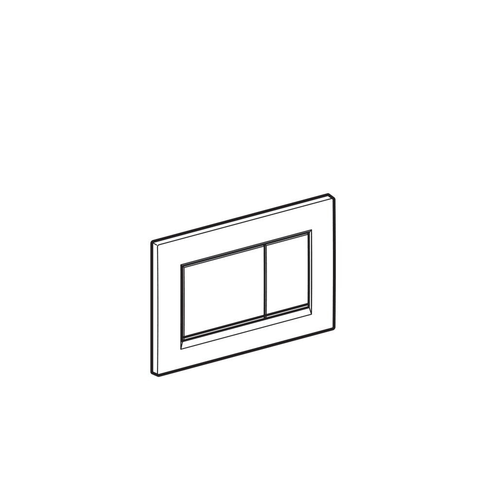 Geberit Sigma20 Matte Black Flush Plate with 2 Buttons