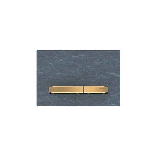 Geberit Sigma50 Actuation Plate Slate Mustang/Gold Buttons