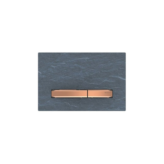 Geberit Sigma50 Actuator Plate Slate Mustang/Rose Gold Buttons