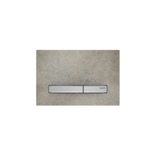 Geberit Sigma50 Actuation Plate Concrete Look / Chrome Buttons