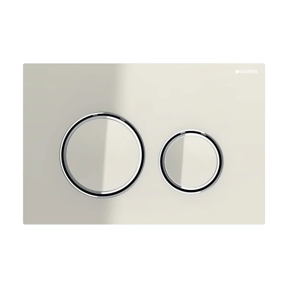 Geberit Sigma21 Sand Grey Chrome Flush Plate