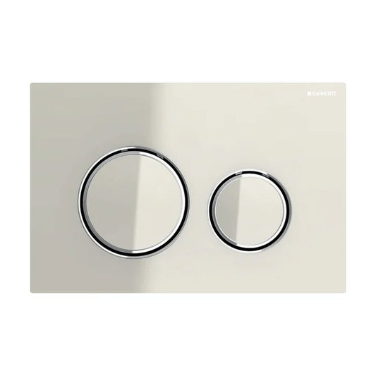 Geberit Sigma21 Sand Grey Chrome Flush Plate