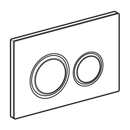 Geberit Sigma21 Sand Grey Chrome Flush Plate