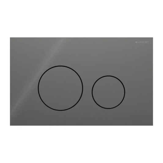 Клапа за действие Geberit Sigma40 Slim, завършваща с лъскав финиш в нюанс лава.
