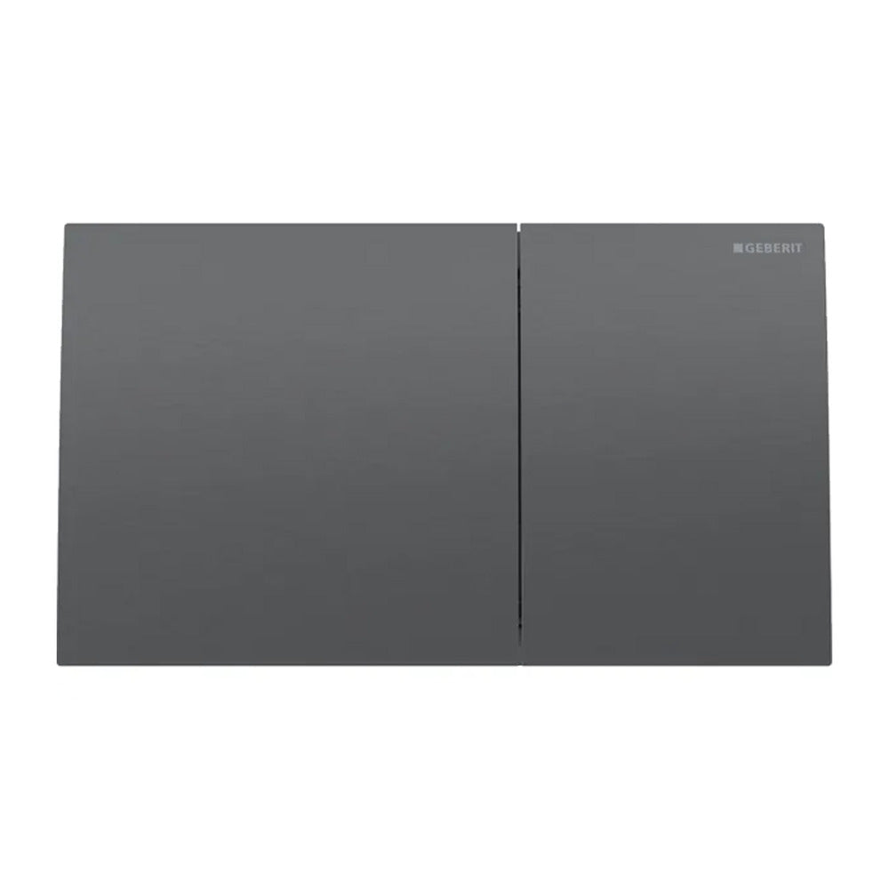 Geberit Sigma70 Flush Plate in Brushed Chrome - Black Finish