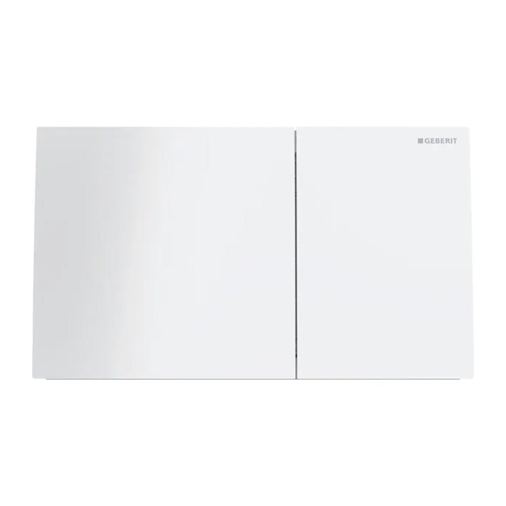 Geberit Sigma70 Flush Plate in Glossy White Glass Finish