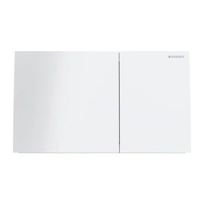 Geberit Sigma70 Flush Plate in Glossy White Glass Finish