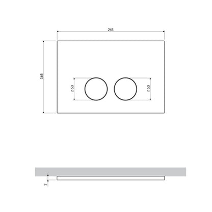 Клапа за действие Omnires Minimal бял гланц
