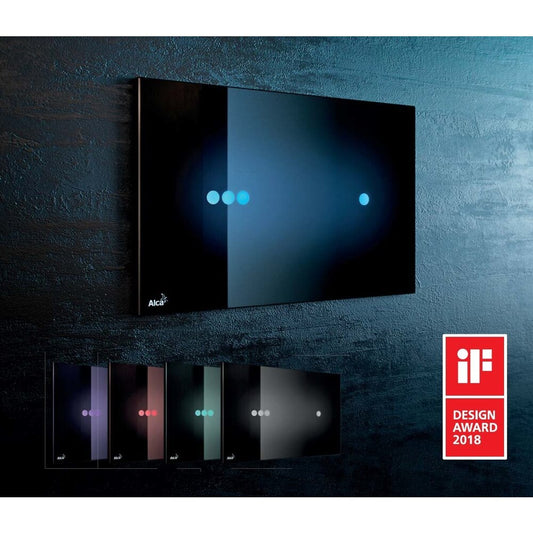 Alca NIGHT LIGHT-3 Touch-Free Flush Plate Black Glass