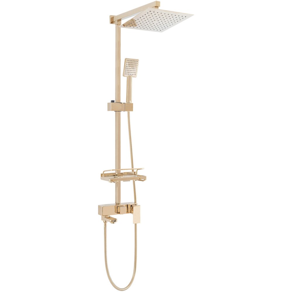 Rea Jack Gold Shower Column with Bathtub Spout