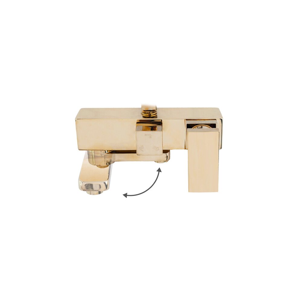 Rea Jack Gold Shower Column with Bathtub Spout