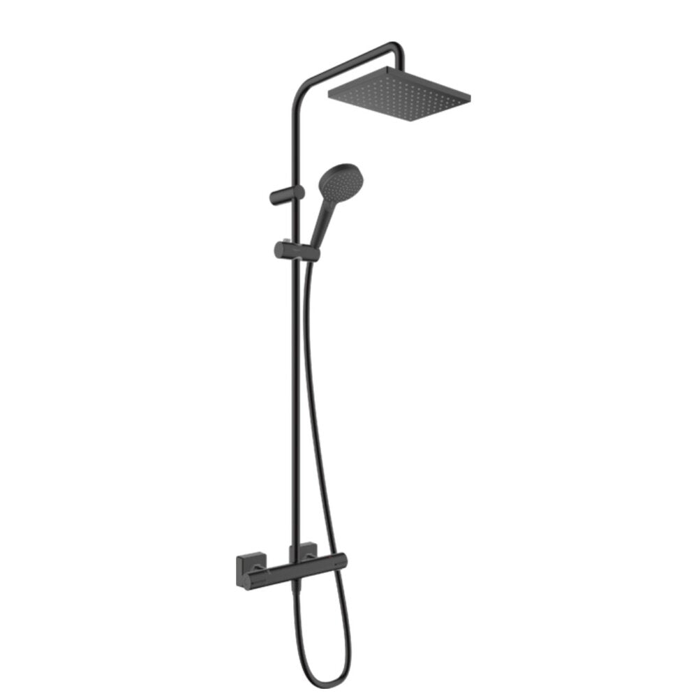 Душ колона с батерия Hansgrohe Vernis Shape 230 Ecosmart термостатична мат черна