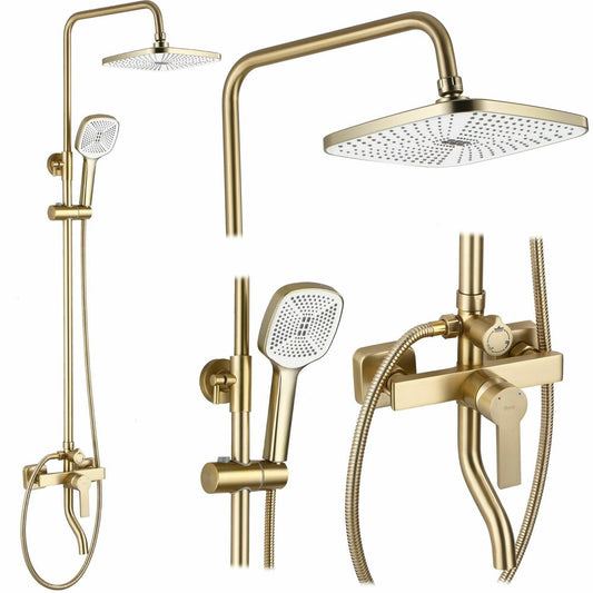 Rea Argus Brushed Gold Single-Lever Shower Column