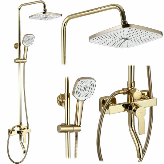 Rea Argus Gold Single-Lever Shower Column