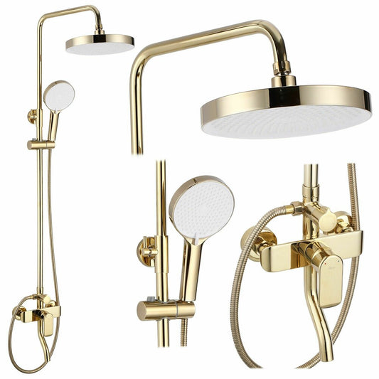 Rea Bloom Gold Single-Lever Shower Column