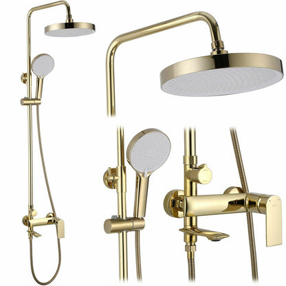 Gold Single-Lever Shower Column Rea Veneta