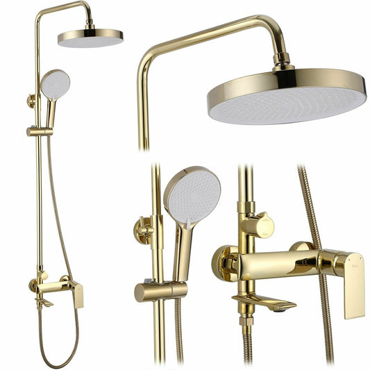 Gold Single-Lever Shower Column Rea Veneta