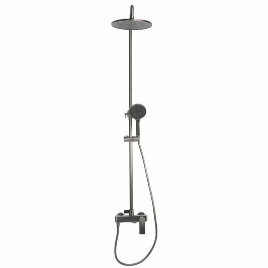 Rea Avalon Brushed Grey Single-Lever Shower Column