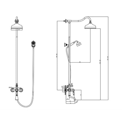 Lemark Villa Shower Column with Single Lever Mixer