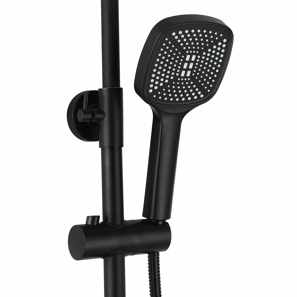 Matte Black Single-Lever Shower Column Rea Storm with Long Spout