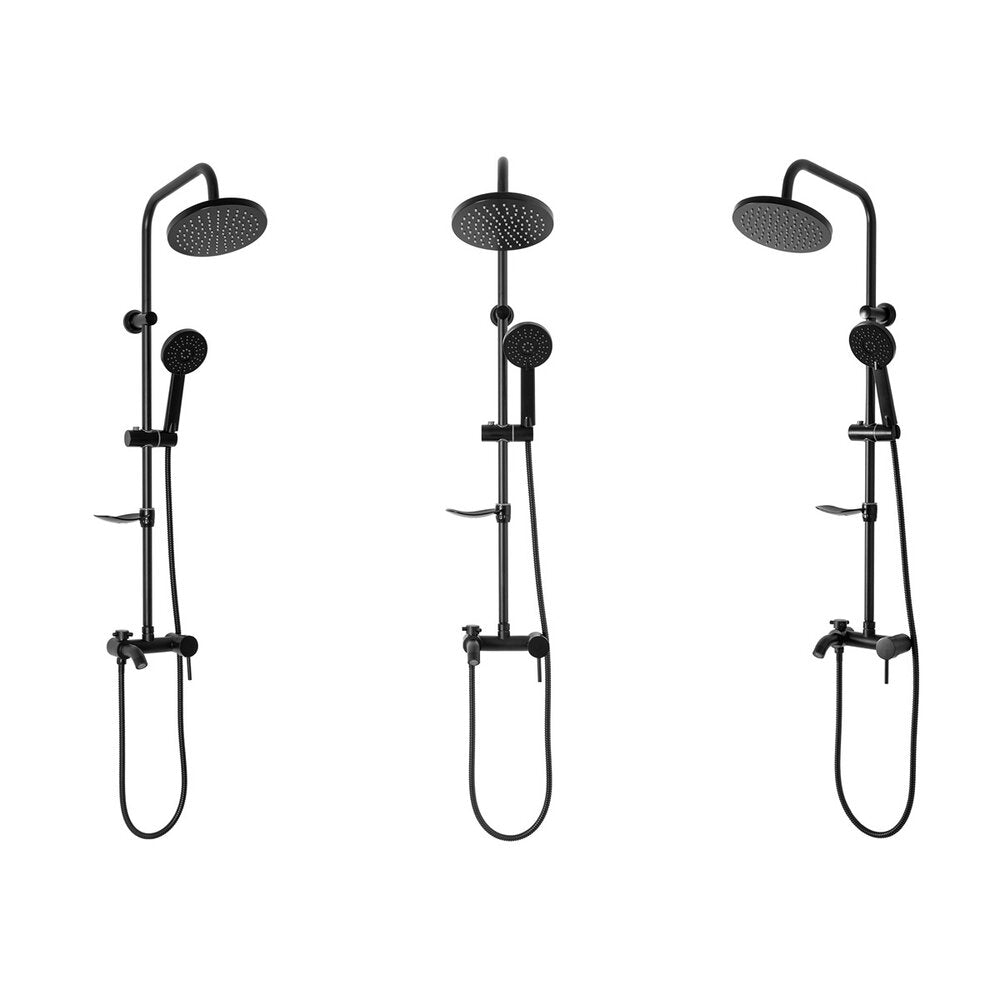 Rea Luis Matte Black Shower Column with Single Lever Mixer