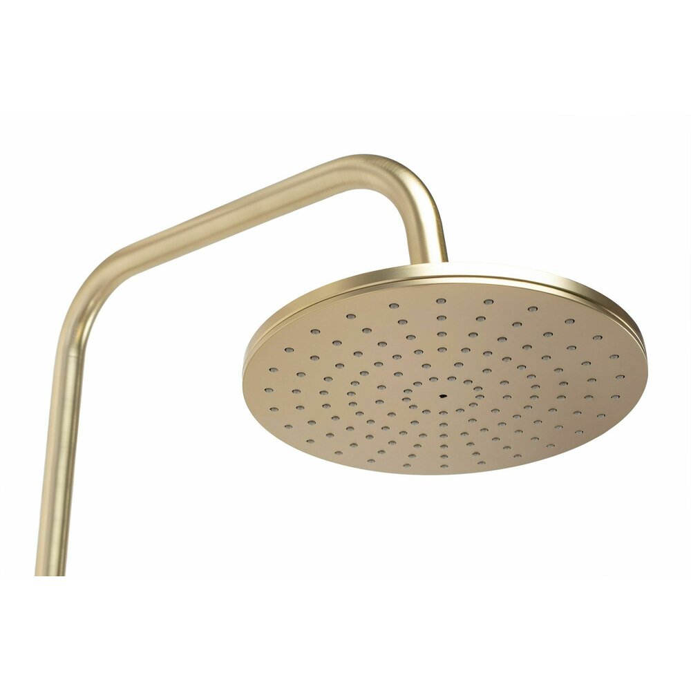 Shower Column with Brushed Gold Thermostatic Faucet Rea Parot