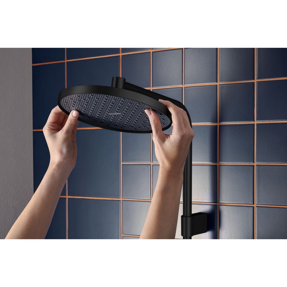 Душ колона с термостатичен смесител Hansgrohe Activera S EcoSmart с 2 функции, матово черно покритие