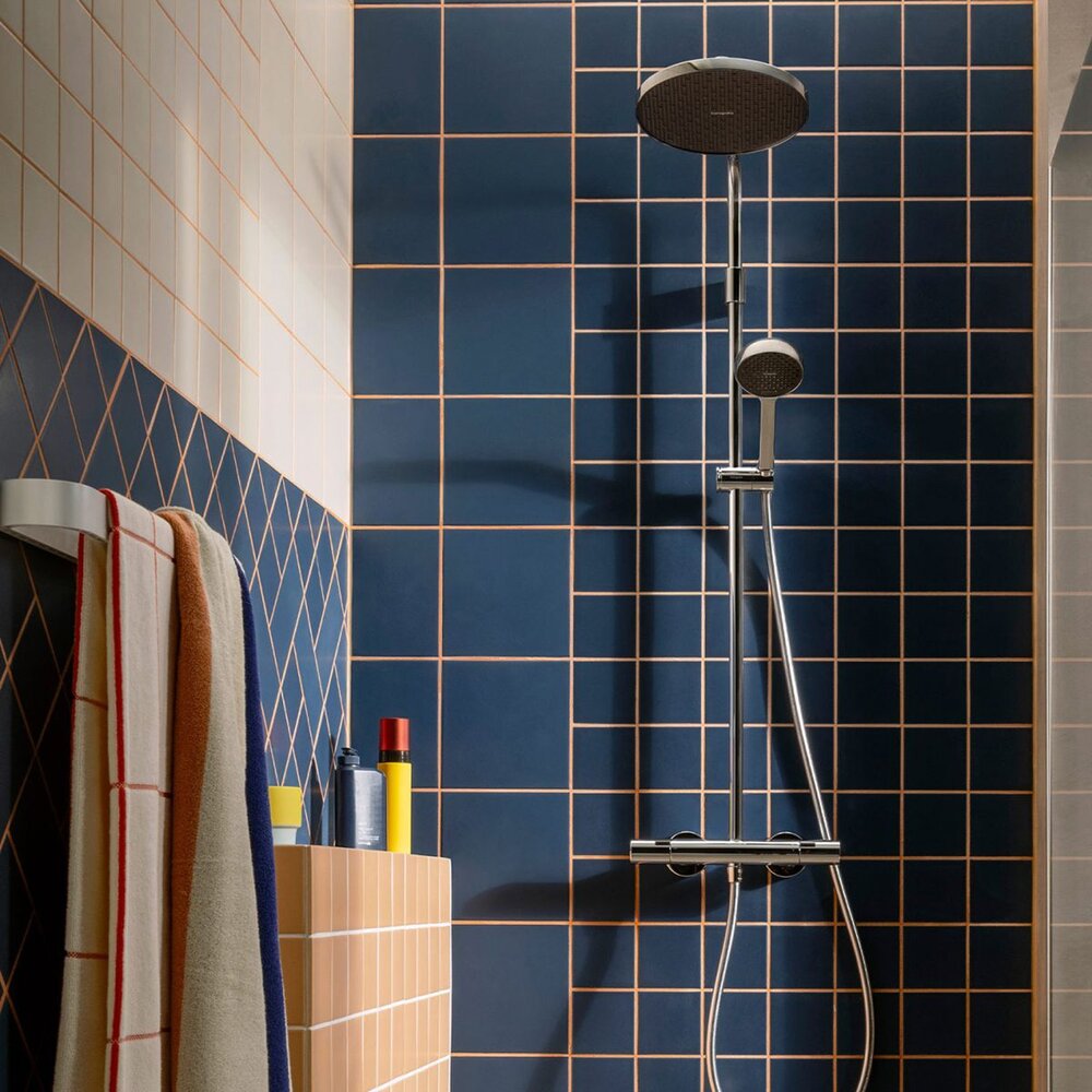 Душ колона с термостатен смесител Hansgrohe Activera S EcoSmart с 2 функции, хром