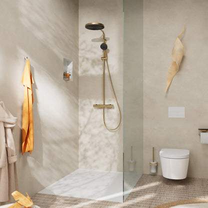 Колона за душ с термостатен смесител Hansgrohe Pulsify S Puro с 3 функции, завършек бронз перлен