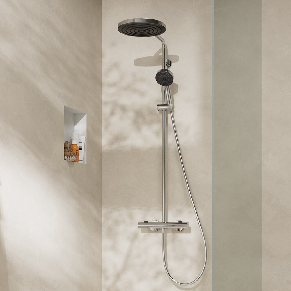 Колона за душ с термостатен смесител Hansgrohe Pulsify S Puro с 3 функции, хром гланц