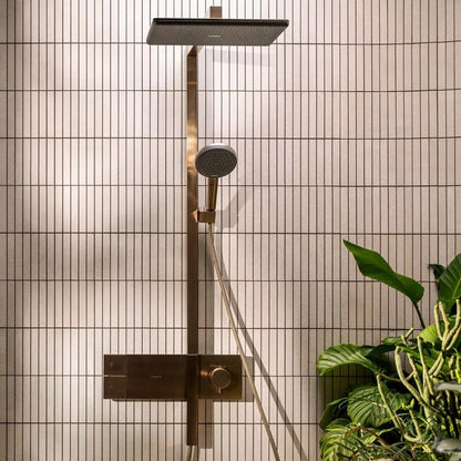 Смесител за душ с термостат Hansgrohe Raindance Alive Q с 3 функции, матово бронзово покритие
