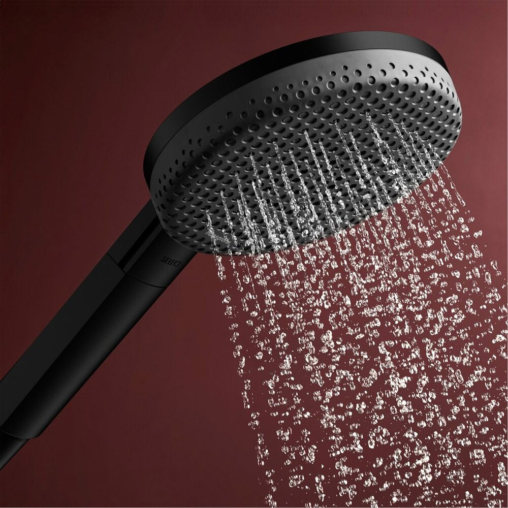Смесител за душ с термостат Hansgrohe Raindance Alive Q с 3 функции, матово черно покритие