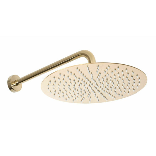 Shower Column with Built-in Thermostatic Faucet Gold Rea Lungo