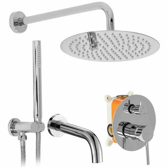 Shower Column with Built-in Thermostatic Faucet Rea Lungo