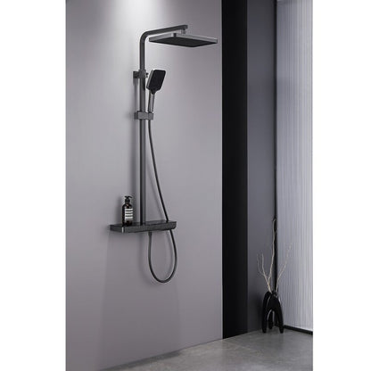 Колона за душ с термостатичен смесител Inter Ceramic Majestic завършек Gun Grey