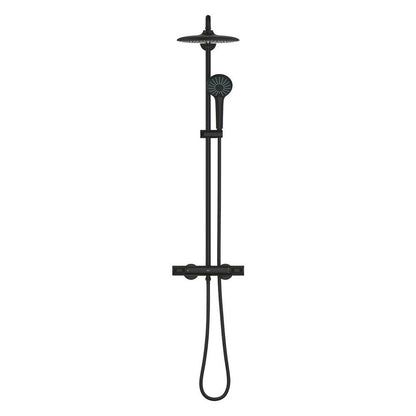 Thermostatic shower column in matte black Grohe Euphoria 260
