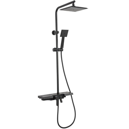 Rea Bravo Matte Black Shower Column